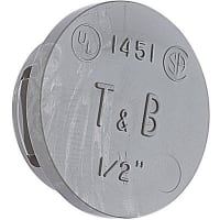 T&B Fittings by ABB Non Metallic Knockout Plug, 2", Thermoplastic