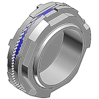 T&B Fittings by ABB Hub Connector, Aluminum, Capoff, 1/2", with Thermoplastic Insulating Throat