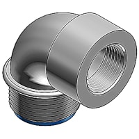 T&B Fittings by ABB Short Elbow, 1/2", 90 Degree, Malleable Iron, Nylon Insulated, 4200 Series