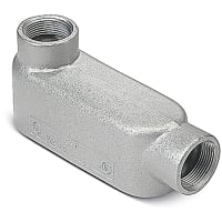 T&B Fittings by ABB Conduit Body, Back Opening, 3", Malleable Iron, Finish Zinc Plating, Series 35