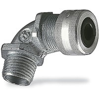 T&B Fittings by ABB Liquidtight Strain Relief Connector 1 Inch 90 Degree Bend Aluminum Body