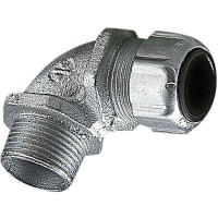 T&B Fittings by ABB Liquid Tight Strain Relief, 3/4in, 90Deg Bend, Malleable, Ranger Series