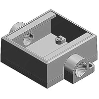 T&B Fittings by ABB Shallow 1 Gang Cast Device Box, 3/4", Gray Iron Zinc Plated