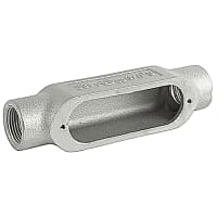 T&B Fittings by ABB Series 35 Thru-Feed Conduit Body, 3/4", Zinc Plated Malleable Iron