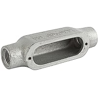 T&B Fittings by ABB Conduit Body, Series 35 Thru-Feed, Malleable Iron, Zinc Plated