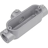 T&B Fittings by ABB Mogul Conduit Outlet Body, 4", T Style, Gray Iron