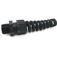 T&B Fittings by ABB Spiral Cable/Cord Fitting, 3/4", Range .512 to .709", IP68 Rated, Black