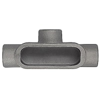 T&B Fittings by ABB Conduit Body, 4", T Shape, Form 7, Spec W-C-586D, Sand-Cast Aluminum Alloy