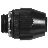 T&B LiquidTight Fittings by ABB Non-Metallic Liquidtight Bullet Connector, Black, 3/4 in., LT Series