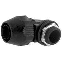 T&B LiquidTight Fittings by ABB Non-Metallic Liquidtight Bullet Connector, 3/4", 90 Degree