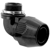 T&B LiquidTight Fittings by ABB Non-Metallic Liquidtight Bullet Connector, 1", 90Deg, LT Series