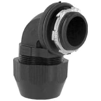 T&B LiquidTight Fittings by ABB Non-Metallic Liquidtight Bullet Connector, 1-1/4", 90 Degree, LT Series