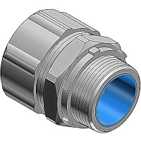 T&B LiquidTight Fittings by ABB Cable Gland, 1-1/4" NPT, Clamp Range 1.25 in, Silver, Steel, 5200/5300 Series