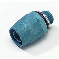 T&B LiquidTight Fittings by ABB Cable Gland, NPT 1/2 in, Clamping 0.5 in, Blue, Thermoplastic, Series