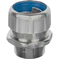 T&B LiquidTight Fittings by ABB Liquidtight Fitting, Straight, 1/2", M20 Thread, Nickel Plated Brass, NB Series