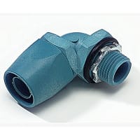 T&B LiquidTight Fittings by ABB Cable Gland, NPT 1/2 in, Clamping 0.5 in, Thermoplastic, Blue, Series