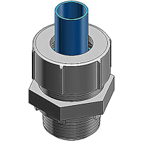 T&B LiquidTight Fittings by ABB Steel Liquidtight Bullet, 1/2", 45 Degree, With Nylon Insert