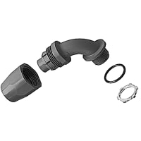 T&B LiquidTight Fittings by ABB Liquidtight Non-Metallic Fitting, 2-PC, 3/4", 90Deg, PVC, Grey