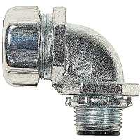 T&B LiquidTight Fittings by ABB Liquidtight Connector, High Temp, Insulated, .5", with Lug, Iron, 90Degree