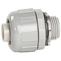 T&B LiquidTight Fittings by ABB Two-Piece Liquidtight Non-Metallic Fitting, 1/2", Nitril Rubber O-Ring, PVC