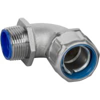 T&B LiquidTight Fittings by ABB Liquidtight Fitting, 90 Degree, 3/8" NPT, Nickel Plated Brass, NB Series