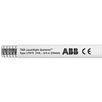 T&B LiquidTight Fittings by ABB Liquid Tight Flexible Metallic Conduit, 316SS Core with PVC Jacket, 3/4", Whit