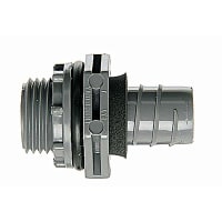 T&B LiquidTight Fittings by ABB Liquid Tight Non-Metallic Fitting, 1/2in, Straight, Single Piece, PVC, Grey