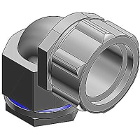 T&B LiquidTight Fittings by ABB Malleable Iron Chase Liquidtight Insulated Connector, 3/8", 90Deg