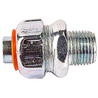 T&B LiquidTight Fittings by ABB Insulated Liquidtight Push-In Connector, 3/8", Zinc Plated Steel