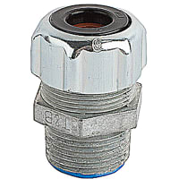 T&B LiquidTight Fittings by ABB Insulated Watertight Strain Relief Connector, Straight, .750 to 0.875", Steel