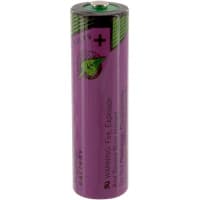 Tadiran Battery, Non-Rechargeable, AA, Lithium, 3.6 VDC, 2.1Ah, Pressure Contact, TL Series