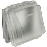 TayMac 2-Gang Weatherproof Extra Duty 55-in-1 Cover 2-3/4" Deep Clear