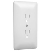 TayMac 1-Gang Masque 2000 Wallplate Duplex - White