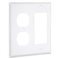 TayMac 2-Gang Standard Duplex / Decorator White Smooth