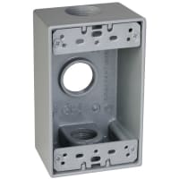 TayMac 1-Gang Weatherproof Box (3) 3/4" Outlets - Gray