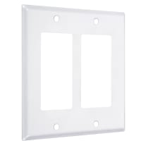 TayMac 2-Gang Standard (2) Decorator White Smooth