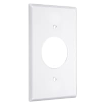 TayMac 1-Gang Standard Single Receptacle 1.40" White Smooth