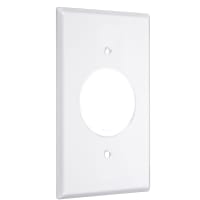 TayMac 1-Gang Standard Single Receptacle 1.60" White Smooth