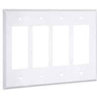 TayMac 4-Gang Standard (4) Decorator White Smooth