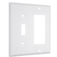 TayMac 2-Gang Standard Toggle / Decorator White Textured