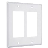 TayMac 2-Gang Standard (2) Decorator White Textured