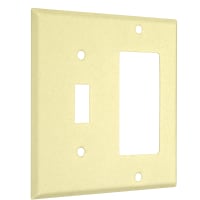 TayMac 2-Gang Standard Toggle / Decorator Ivory Textured