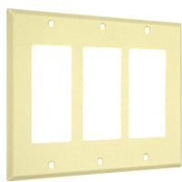 TayMac 3-Gang Standard (3) Decorator Ivory Textured