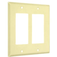 TayMac 2-Gang Standard (2) Decorator Ivory Textured