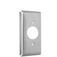 TayMac 1-Gang Standard Single Receptacle 1.40" Stainless Steel