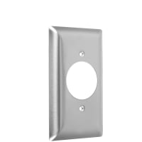 TayMac 1-Gang Standard Single Receptacle 1.60" Stainless Steel