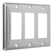 TayMac 3-Gang Standard (3) Decorator Stainless Steel