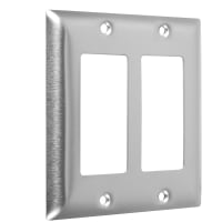 TayMac 2-Gang Standard (2) Decorator Stainless Steel