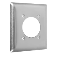 TayMac 2-Gang Standard Single Receptacle 2.15" Stainless Steel