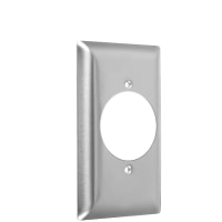 TayMac 1-Gang Standard Single Receptacle 2.15" Stainless Steel